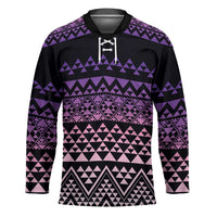 Maori Niho Taniwha Te Wheiao Hockey Jersey Waiporoporo LT7 Unisex Purple - Polynesian Pride