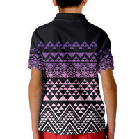 Maori Niho Taniwha Te Wheiao Kid Polo Shirt Waiporoporo LT7 - Polynesian Pride