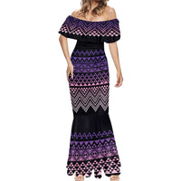 Maori Niho Taniwha Te Wheiao Mermaid Dress Waiporoporo - Polynesian Pride