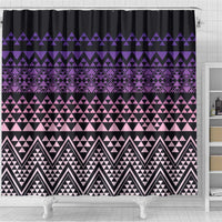 Maori Niho Taniwha Te Wheiao Shower Curtain Waiporoporo LT7 - Polynesian Pride