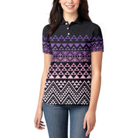 Maori Niho Taniwha Te Wheiao Women Polo Shirt Waiporoporo - Polynesian Pride