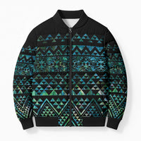 Maori Niho Taniwha Te Wheiao Bomber Puffer Jacket Paua Shell - Polynesian Pride