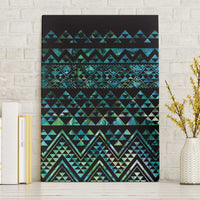 Maori Niho Taniwha Te Wheiao Canvas Wall Art Paua Shell LT7 Without Frame Colorful - Polynesian Pride