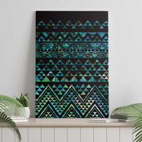 Maori Niho Taniwha Te Wheiao Canvas Wall Art Paua Shell LT7 - Polynesian Pride
