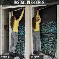 Maori Niho Taniwha Te Wheiao Door Cover Paua Shell - Polynesian Pride