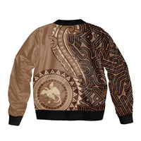 Papua New Guinea Oro Tapa Motif Bomber Jacket Classic LT7 - Polynesian Pride