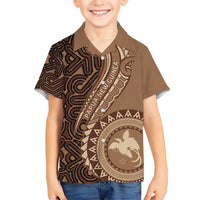 Papua New Guinea Oro Tapa Motif Kid Hawaiian Shirt Classic