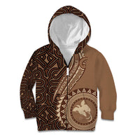 Papua New Guinea Oro Tapa Motif Kid Hoodie Classic