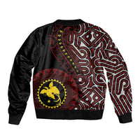 Papua New Guinea Oro Tapa Motif Bomber Jacket Special LT7 - Polynesian Pride