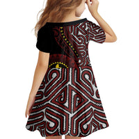 Papua New Guinea Oro Tapa Motif Family Matching Off Shoulder Short Dress and Hawaiian Shirt Special LT7 - Polynesian Pride