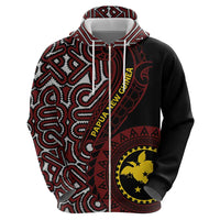 Papua New Guinea Oro Tapa Motif Zip Hoodie Special LT7 - Polynesian Pride