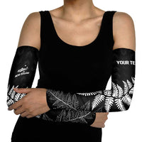 New Zealand Lawn Bowls Personalized Arm Sleeves Wrap-Around Silver Fern - Polynesian Pride
