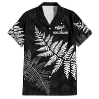 New Zealand Lawn Bowls Personalized Family Matching Long Sleeve Bodycon Dress and Hawaiian Shirt Wrap-Around Silver Fern LT7 Dad's Shirt - Short Sleeve Black - Polynesian Pride