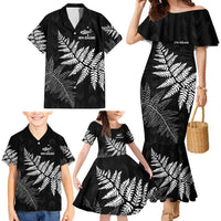 New Zealand Lawn Bowls Personalized Family Matching Mermaid Dress and Hawaiian Shirt Wrap-Around Silver Fern LT7 - Polynesian Pride