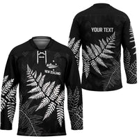 New Zealand Lawn Bowls Personalized Hockey Jersey Wrap-Around Silver Fern - Polynesian Pride