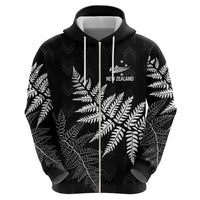 New Zealand Lawn Bowls Personalized Hoodie Wrap-Around Silver Fern - Polynesian Pride
