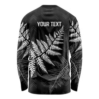 New Zealand Lawn Bowls Personalized Long Sleeve Shirt Wrap-Around Silver Fern - Polynesian Pride