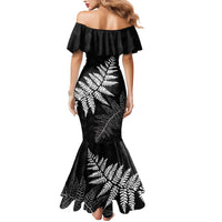 New Zealand Lawn Bowls Personalized Mermaid Dress Wrap-Around Silver Fern - Polynesian Pride