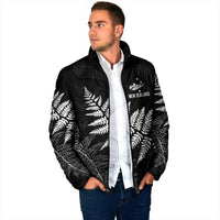 New Zealand Lawn Bowls Personalized Padded Jacket Wrap-Around Silver Fern - Polynesian Pride