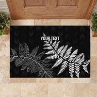 New Zealand Lawn Bowls Personalized Rubber Doormat Wrap-Around Silver Fern - Polynesian Pride