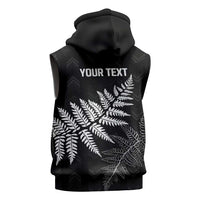 New Zealand Lawn Bowls Personalized Sleeveless Hoodie Wrap-Around Silver Fern - Polynesian Pride