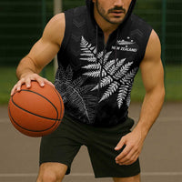 New Zealand Lawn Bowls Personalized Sleeveless Zip Hoodie Wrap-Around Silver Fern LT7 - Polynesian Pride