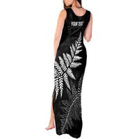 New Zealand Lawn Bowls Personalized Tank Maxi Dress Wrap-Around Silver Fern - Polynesian Pride