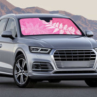 New Zealand Lawn Bowls Breast Cancer Personalized Auto Sun Shade Wrap-Around Silver Fern - Polynesian Pride