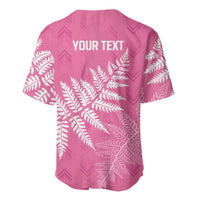 New Zealand Lawn Bowls Breast Cancer Personalized Baseball Jersey Wrap-Around Silver Fern LT7 - Polynesian Pride