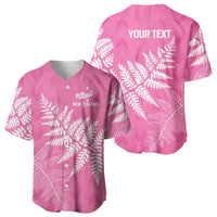 New Zealand Lawn Bowls Breast Cancer Personalized Baseball Jersey Wrap-Around Silver Fern LT7 - Polynesian Pride