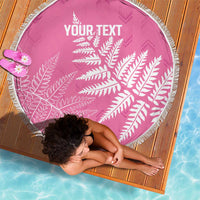New Zealand Lawn Bowls Breast Cancer Personalized Beach Blanket Wrap-Around Silver Fern - Polynesian Pride