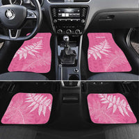 New Zealand Lawn Bowls Breast Cancer Personalized Car Mats Wrap-Around Silver Fern - Polynesian Pride