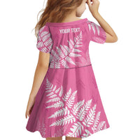 New Zealand Lawn Bowls Breast Cancer Personalized Family Matching Mermaid Dress and Hawaiian Shirt Wrap-Around Silver Fern LT7 - Polynesian Pride