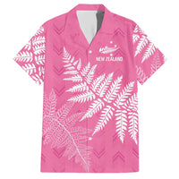New Zealand Lawn Bowls Breast Cancer Personalized Hawaiian Shirt Wrap-Around Silver Fern - Polynesian Pride