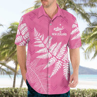 New Zealand Lawn Bowls Breast Cancer Personalized Hawaiian Shirt Wrap-Around Silver Fern - Polynesian Pride