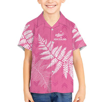 New Zealand Lawn Bowls Breast Cancer Personalized Hawaiian Shirt Wrap-Around Silver Fern - Polynesian Pride