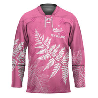 New Zealand Lawn Bowls Breast Cancer Personalized Hockey Jersey Wrap-Around Silver Fern - Polynesian Pride