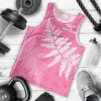 New Zealand Lawn Bowls Breast Cancer Personalized Men Tank Top Wrap-Around Silver Fern LT7 - Polynesian Pride