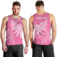 New Zealand Lawn Bowls Breast Cancer Personalized Men Tank Top Wrap-Around Silver Fern LT7 - Polynesian Pride