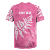 New Zealand Lawn Bowls Breast Cancer Personalized Rugby Jersey Wrap-Around Silver Fern LT7 - Polynesian Pride