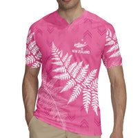 New Zealand Lawn Bowls Breast Cancer Personalized Rugby Jersey Wrap-Around Silver Fern LT7 - Polynesian Pride
