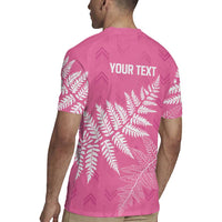 New Zealand Lawn Bowls Breast Cancer Personalized Rugby Jersey Wrap-Around Silver Fern LT7 - Polynesian Pride