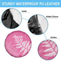 New Zealand Lawn Bowls Breast Cancer Personalized Spare Tire Cover Wrap-Around Silver Fern - Polynesian Pride