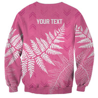 New Zealand Lawn Bowls Breast Cancer Personalized Sweatshirt Wrap-Around Silver Fern LT7 - Polynesian Pride