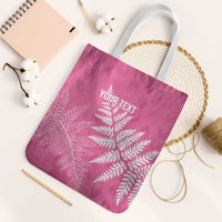 New Zealand Lawn Bowls Breast Cancer Personalized Tote Bag Wrap-Around Silver Fern - Polynesian Pride