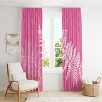 New Zealand Lawn Bowls Breast Cancer Personalized Window Curtain Wrap-Around Silver Fern - Polynesian Pride