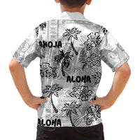 Aloha Vintage Quilt Family Matching Summer Maxi Dress and Hawaiian Shirt Hawaiian Seamless - White LT7 - Polynesian Pride