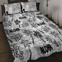 Aloha Vintage Quilt Quilt Bed Set Hawaiian Seamless - White LT7 - Polynesian Pride