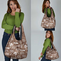 Aloha Vintage Quilt Grocery Bag Hawaiian Seamless - Brown LT7 - Polynesian Pride