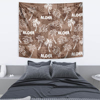 Aloha Vintage Quilt Tapestry Hawaiian Seamless - Brown LT7 - Polynesian Pride